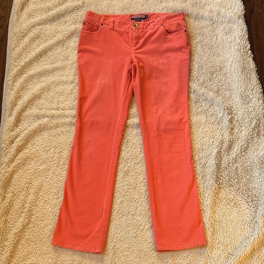 Vineyard Vines by Shep & Ian Pants Womens Pink Corduroy size 10